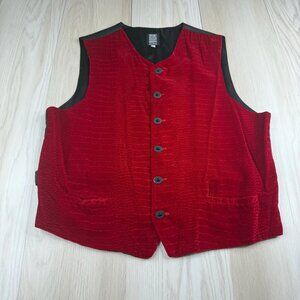 Vintage Marc Baxis By Los Angeles Neiman Marcus Mens Red Classic Vest Size XXL